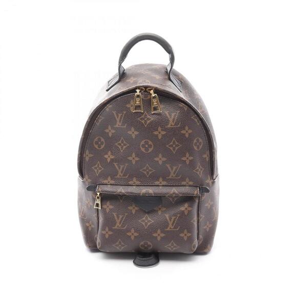 LOUIS VUITTON Black Monogram Leather Backpack - Picture 1 of 11